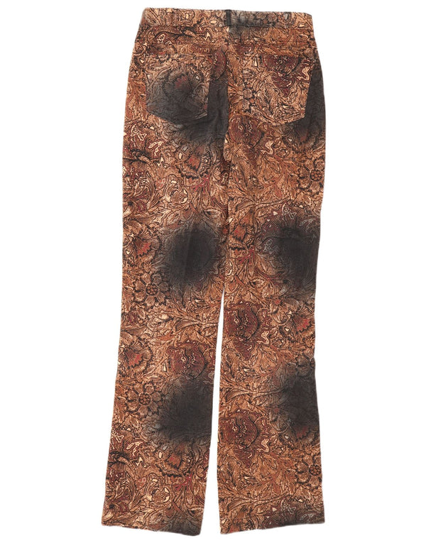 GIANI FEROTI Pantaloni Drepți Casual Femei Mici W26 L30 Maro Paisley