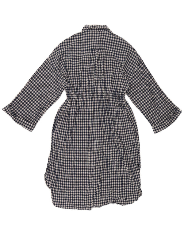 Rochie cămașă cu mânecă lungă pentru femei Zara UK 10 Small Blue Check