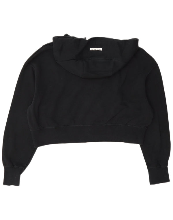 Pulover Nike Crop Oversized Zip Hoodie pentru femei UK 10 Bumbac bleumarin mic