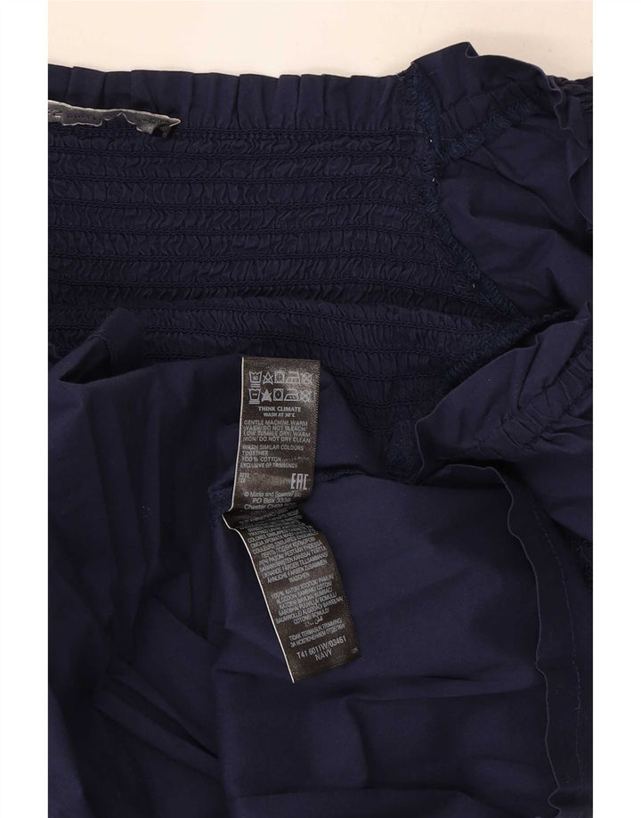 Bluză pentru femei Marks & Spencer Crop cu mâneci 3/4, Marea Britanie 8 Mic, bleumarin