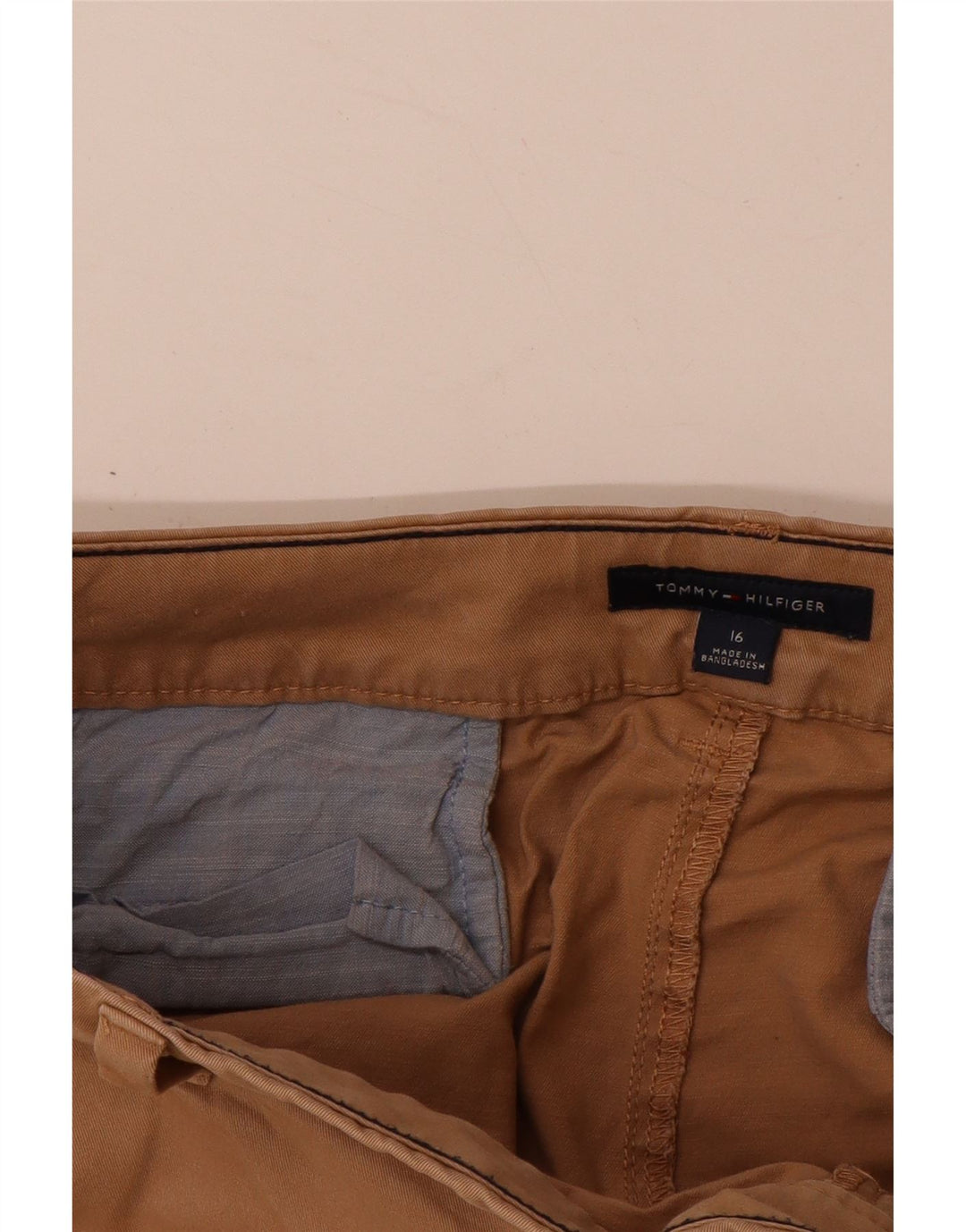 TOMMY HILFIGER Pantaloni chino cu talie înaltă pentru femei US 16 2XL W36 L29 Bej