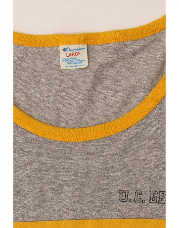 Champion Mens Vest Top Large Gri Colourblock Poliester