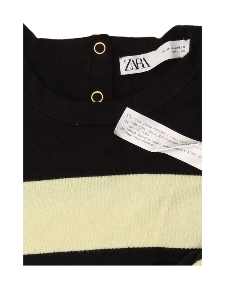 Pulover pentru damă Zara cu gât turnut, UK 12 Medium Black Colorblock