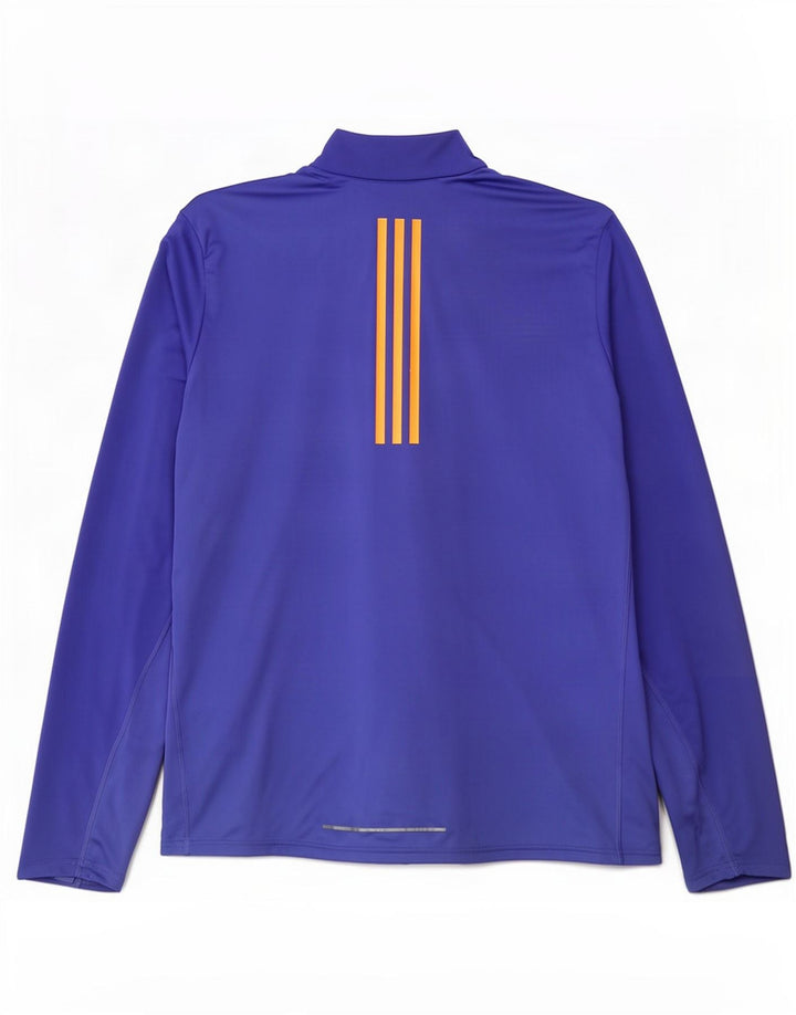 Trening pentru bărbați Aeroready cu fermoar și gât Pullover Top XL violet
