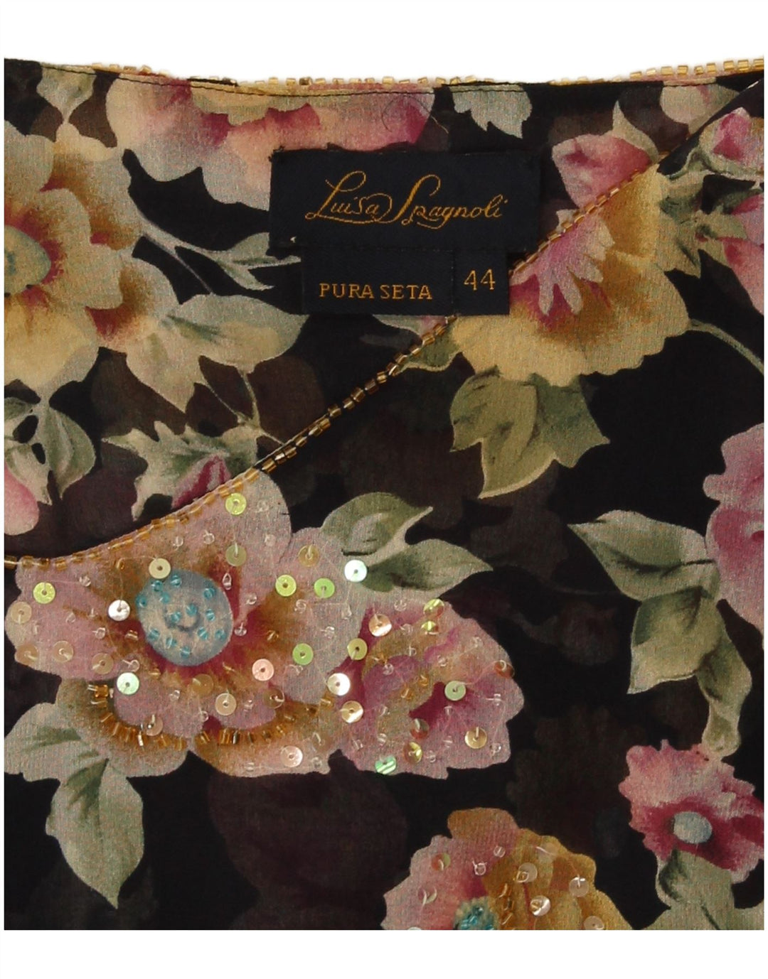 Bluză pentru femei Luisa Spagnoli Top IT 44 Medium Negru Floral