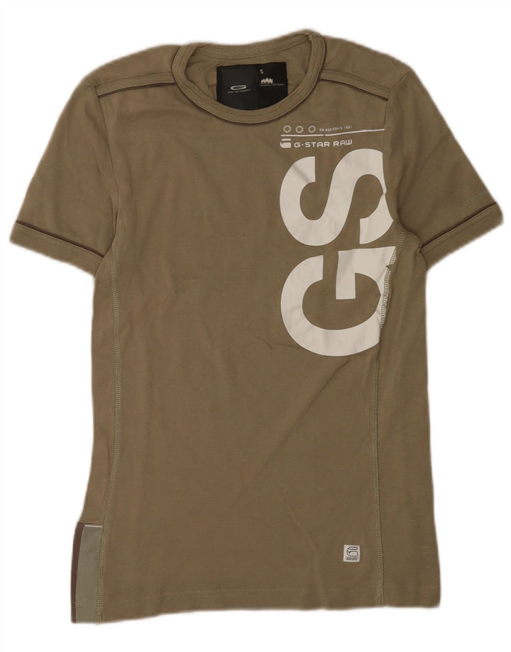 Tricou grafic pentru bărbați G-Star Top mic din bumbac kaki
