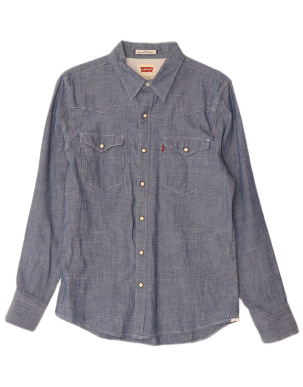 Cămașă Levi's Slim Fit pentru bărbați, bumbac albastru mic