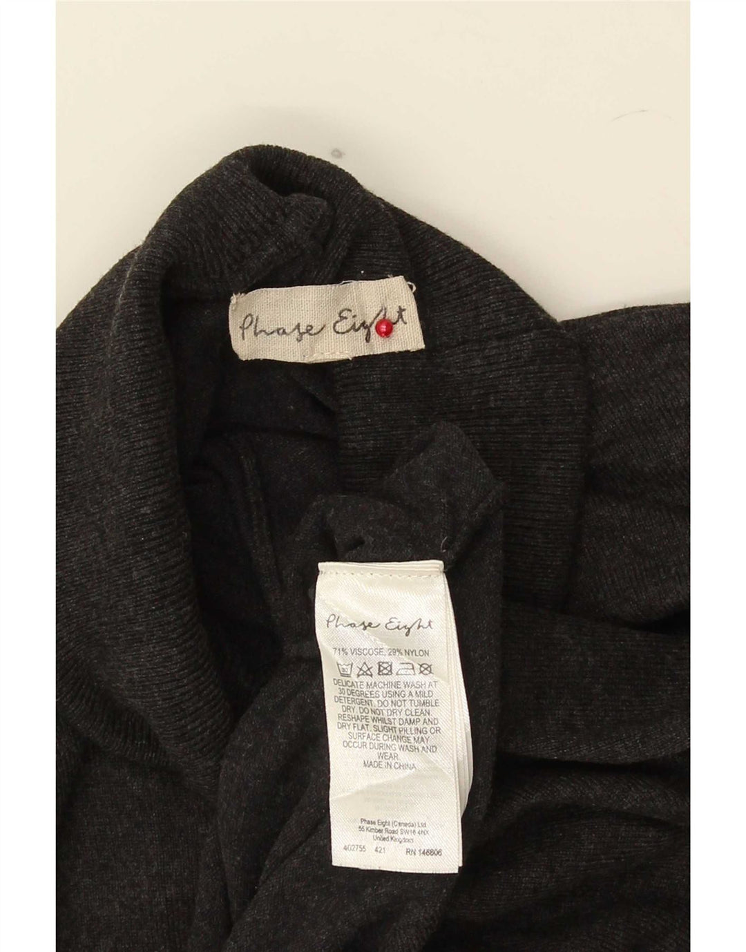 Phase Eight Pulover cu gât rulat pentru femei UK 14 mare, gri
