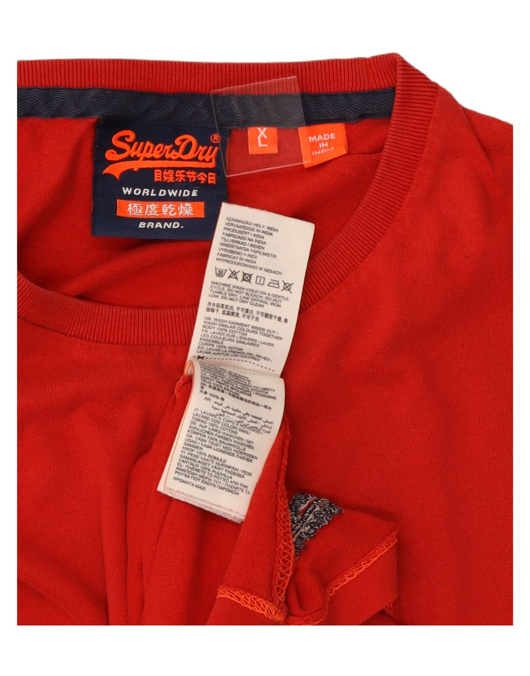 SUPERDRY Tricou Bărbați Top XL Bumbac Roșu