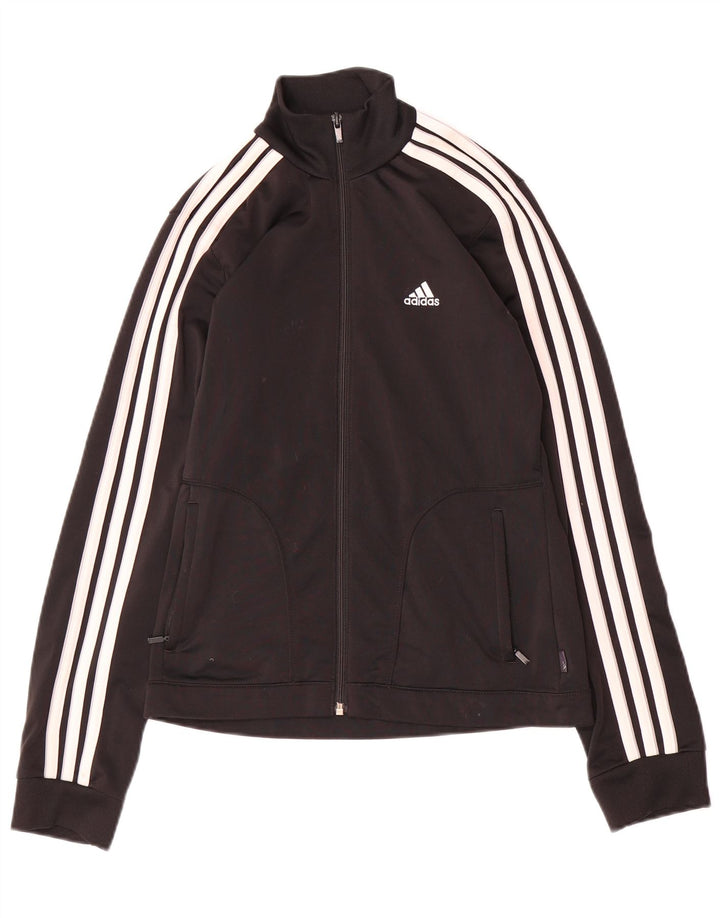 Jachetă de trening pentru femei Adidas UK 10 Poliester negru mic