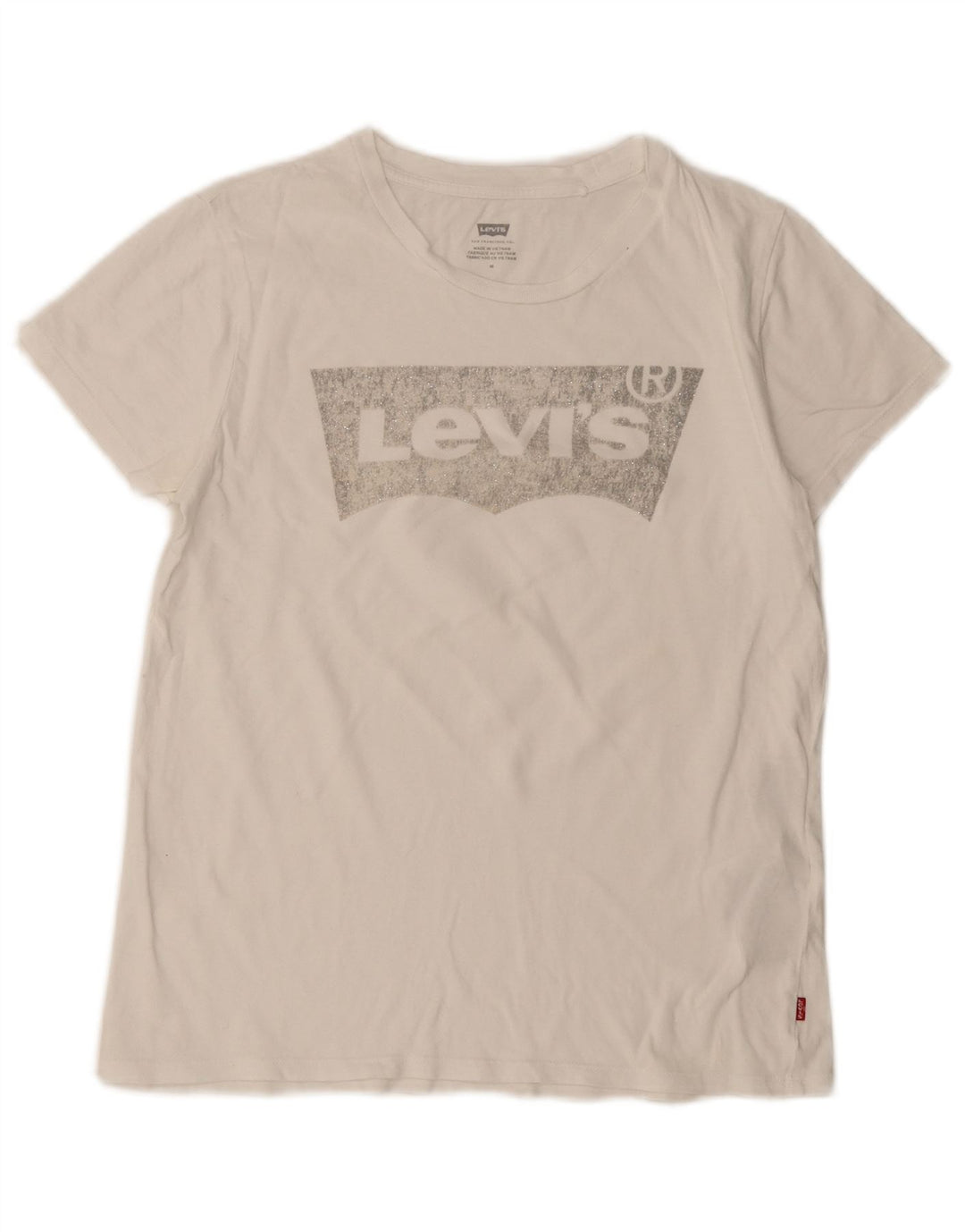 Tricou grafic Levi's pentru femei Top UK 12 Medium White Bumbac