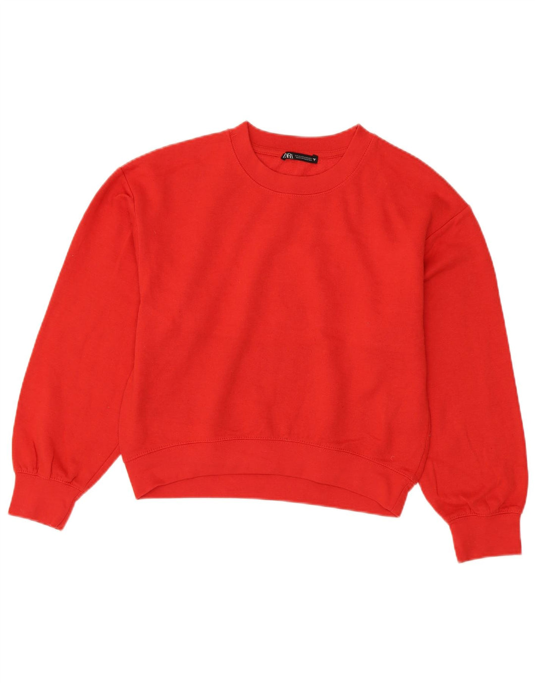 Pulover crop pentru femei Zara UK 14 Poliester roșu mediu