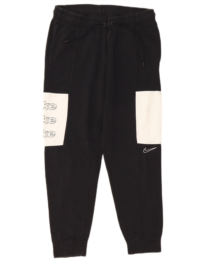 Pantaloni de trening grafic pentru bărbați NIKE Pantaloni de jogging, mediu negru, color block