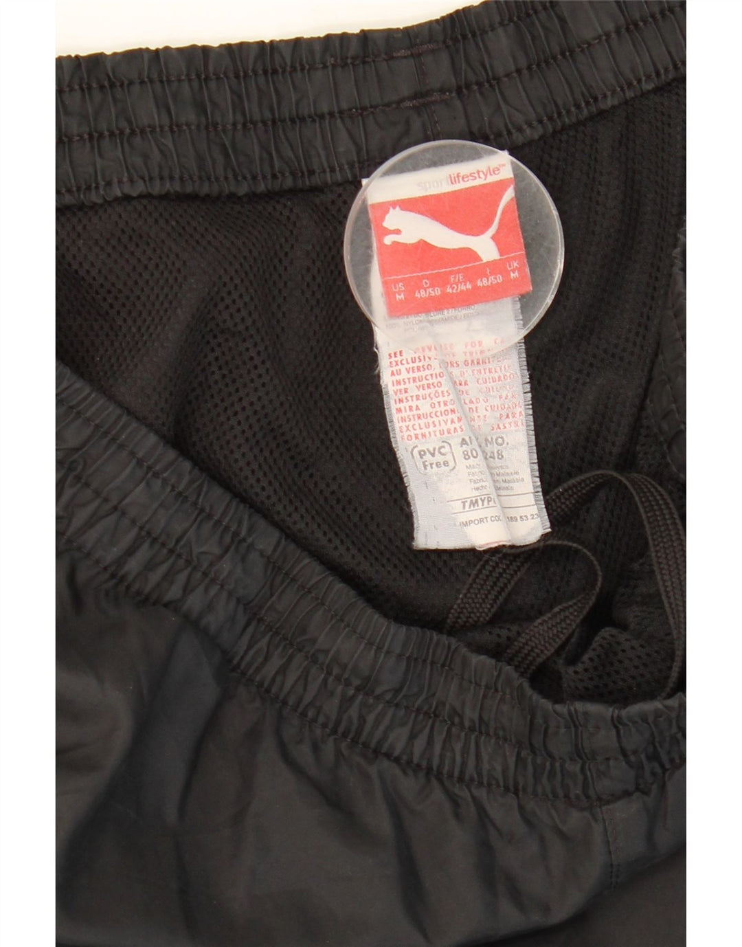 Pantaloni de trening Puma Graphic pentru bărbați, poliamidă neagră medie
