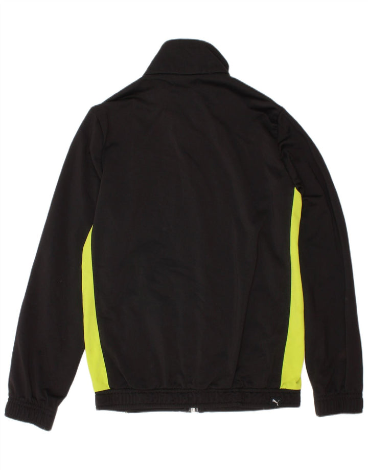 Jachetă de trening cu grafică Puma pentru băieți 7-8 ani, negru, color block