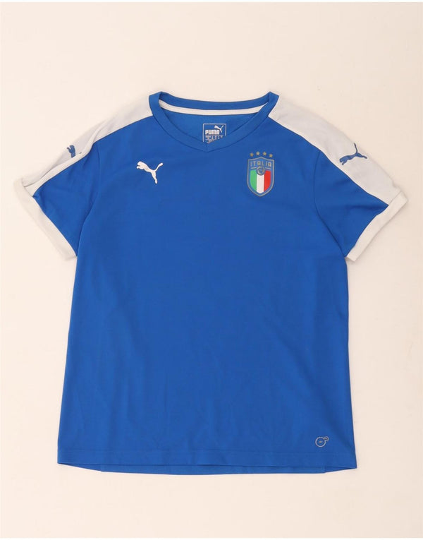 Tricou cu grafic Puma Italia pentru femei Top UK 14 Large Blue Colorblock