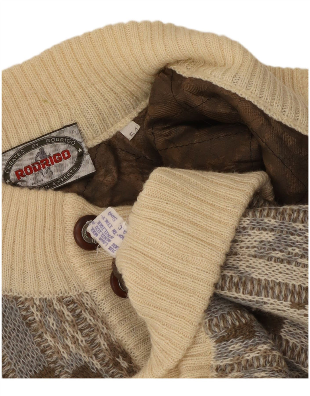 Pulover cardigan pentru bărbați Rodrigo IT 54 XL Lână geometrică multicoloră
