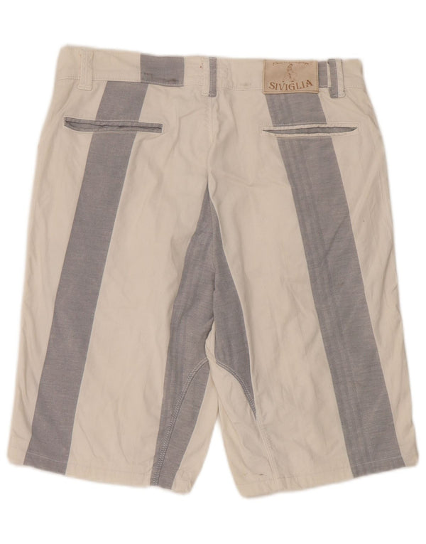 Pantaloni scurți casual pentru bărbați SIVIGLIA W33 Bumbac cu dungi albe medii