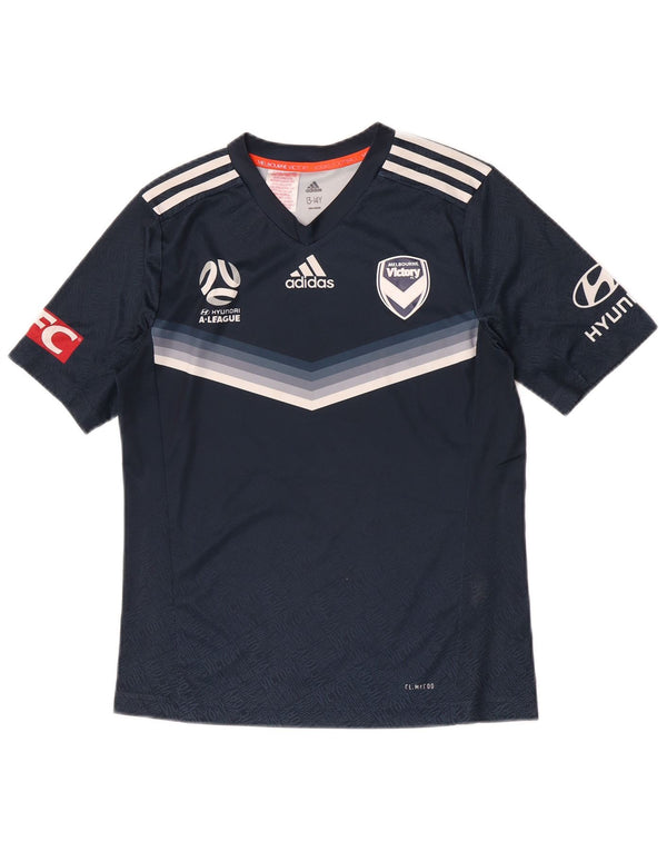Tricou cu grafic Climalite Adidas baieti Top 13-14 ani poliester bleumarin