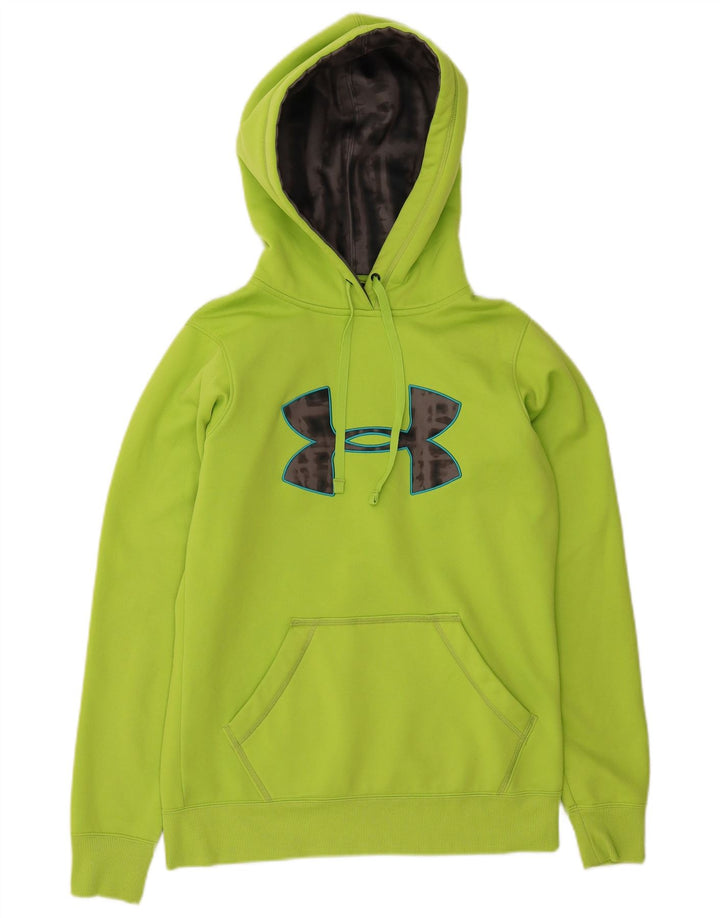 UNDER ARMOUR Mens Graphic Hoodie Jumper XS Green Polyester