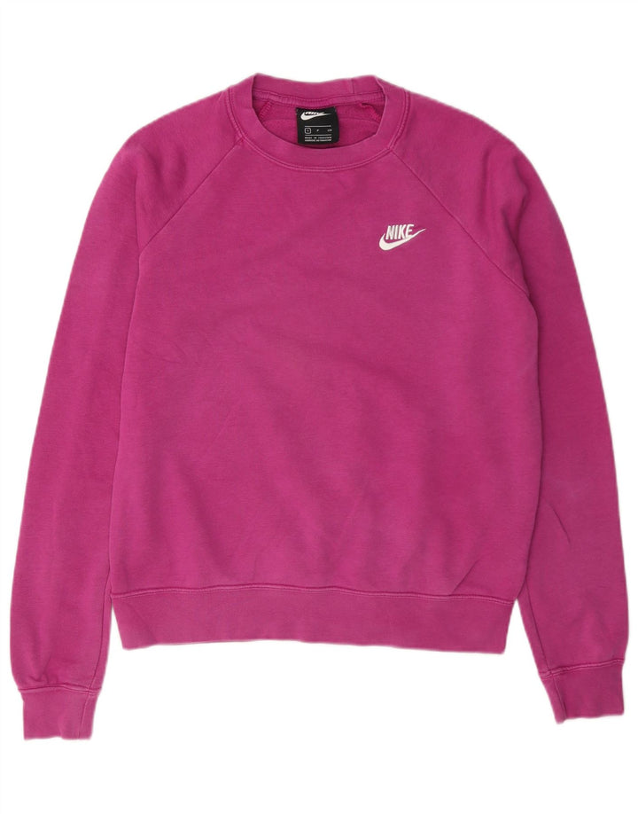 Pulover supradimensionat pentru femei Nike UK 10 Bumbac roz mic