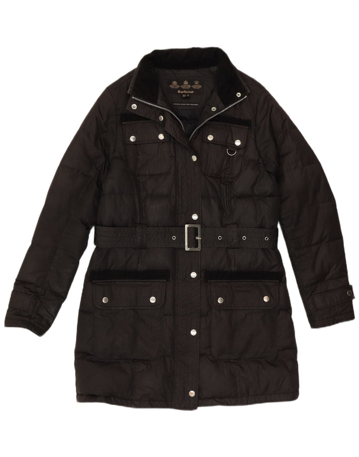 Palton căptușit pentru femei Barbour UK 12, bumbac mediu negru