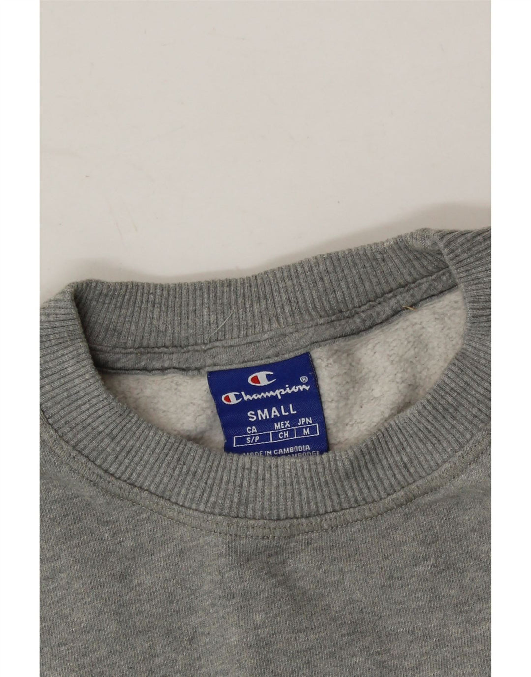CHAMPION Womens Graphic Sweatshirt Jumper UK 10 Small Grey Cotton Vintage Champion and Second-Hand Champion from Messina Hembry 