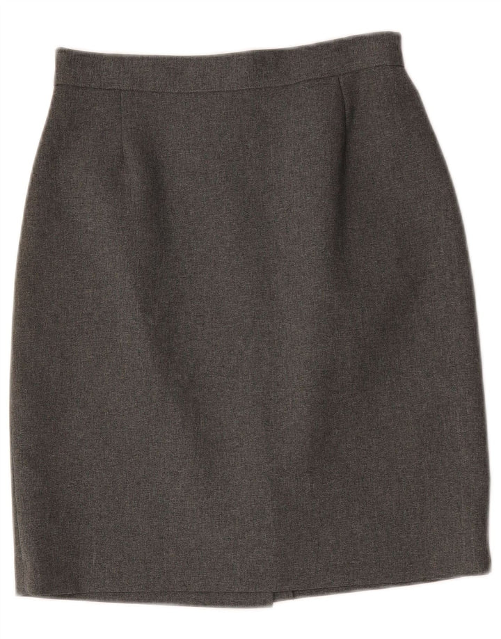Fusta creion vintage pentru femei cu talie înaltă IT 44 Medium W26 Poliester gri