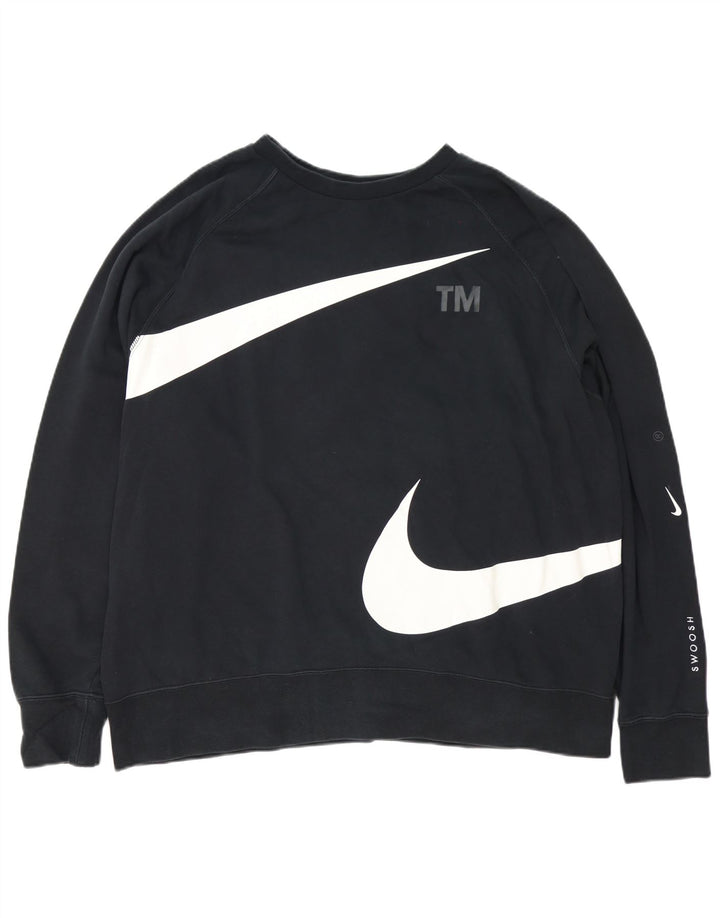 Hanorac grafic pentru bărbați Nike Pulover 2XL, bumbac negru