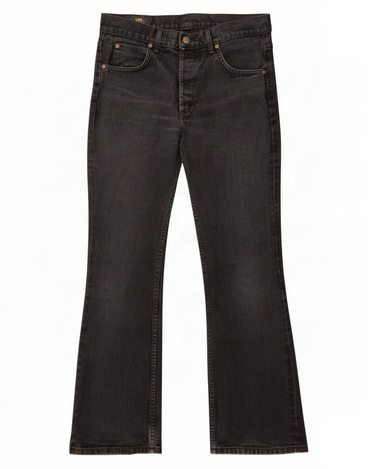Blugi pentru bărbați Lee Denver Bootcut W34 L30, bumbac negru