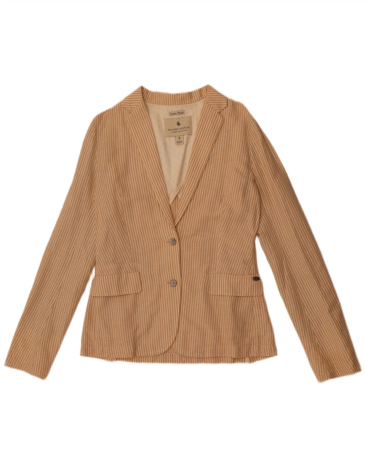 Jachetă pentru femei Maison Scotch cu 2 nasturi, mărimea 1, Bej, cu dungi