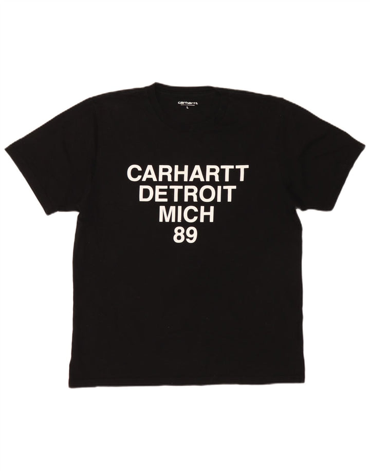 Tricou grafic pentru bărbați Carhartt Top mare din bumbac negru