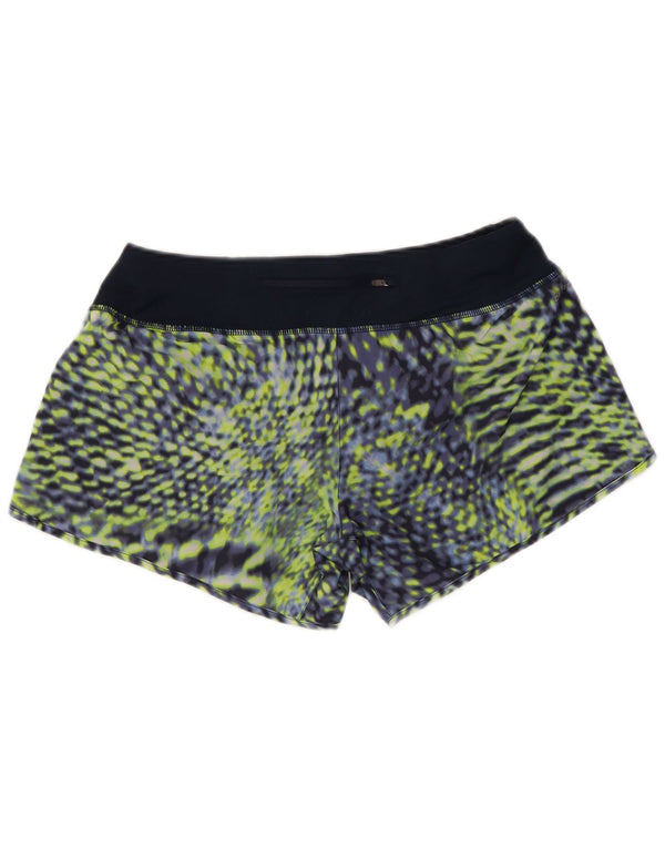 Pantaloni scurti sport pentru femei Dri Fit cu model abstract NIKE UK 14 Medium Bleumarin