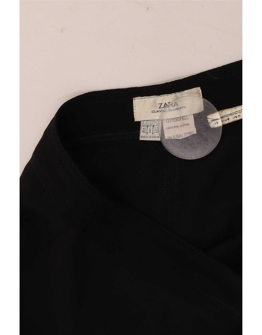 Pantaloni decupați pentru femei Zara, cu tăiere lejeră, EU 40 Mediu L30 L26 Poliester negru