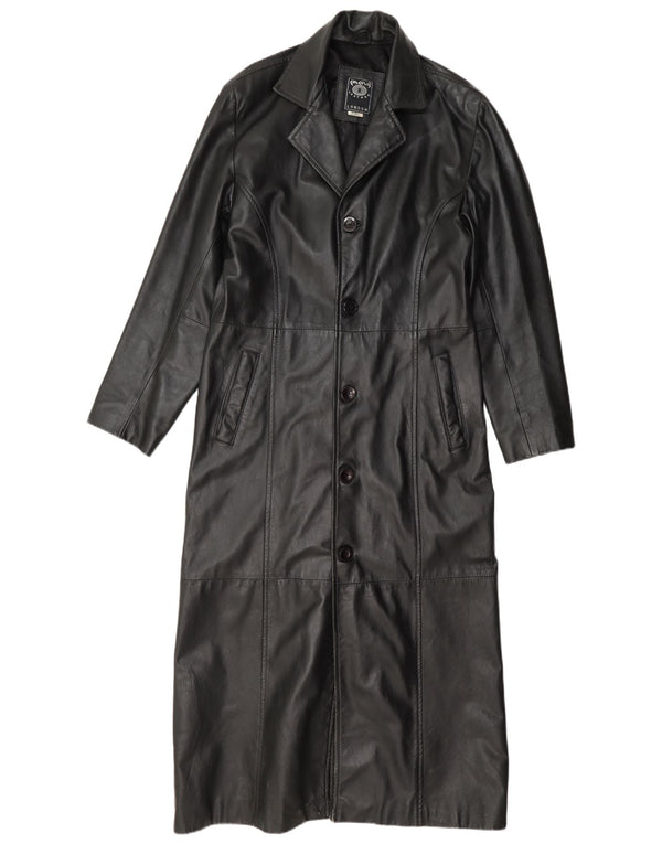 Palton lung din piele pentru femei Calculus UK 4 XS negru