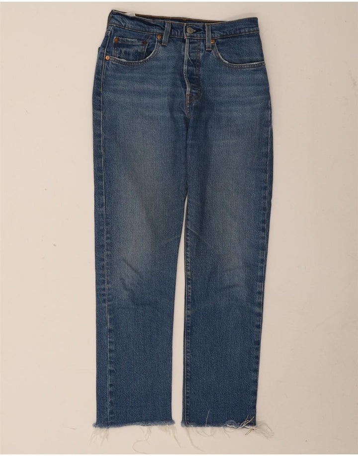 Levi's Womens 501 Straight Jeans W26 L28 Blue Cotton