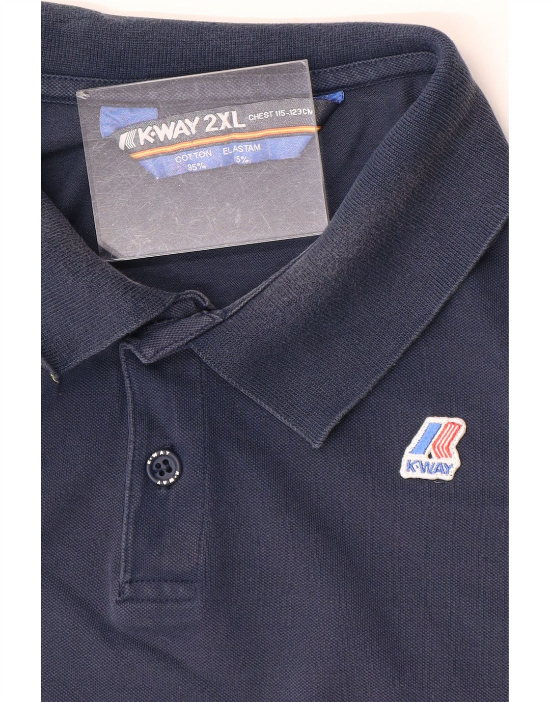 Tricou polo pentru bărbați K-Way 2XL bumbac bleumarin