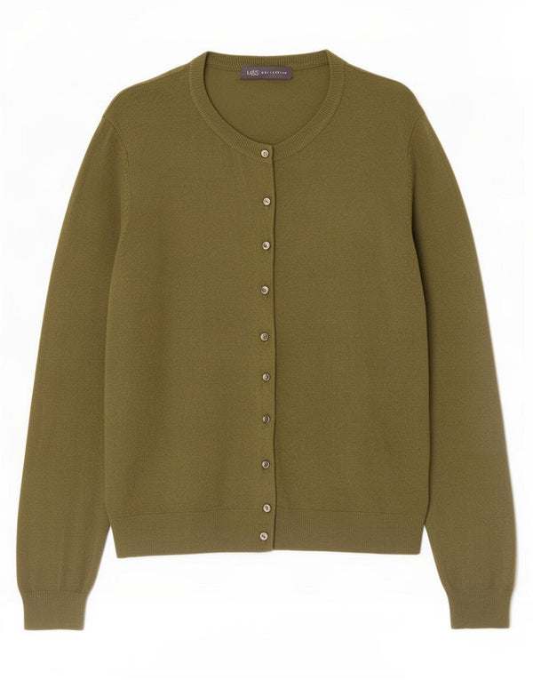 Pulover cardigan pentru femei Marks & Spencer UK 22 3XL Viscoză verde