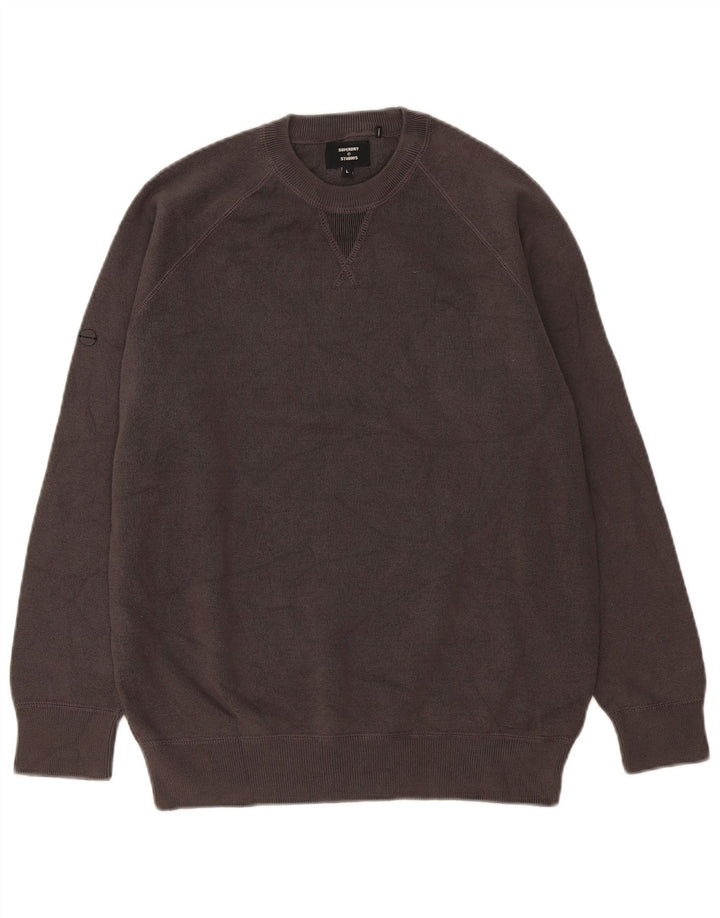 Pulover pentru bărbați Superdry Pulover mare, gri, bumbac