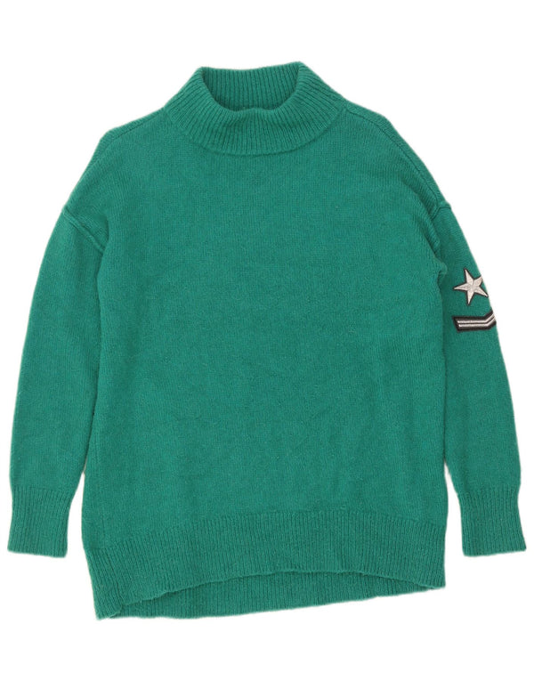 MINT VELVET Pulover cu gât țestoasă supradimensionat pentru femei UK 10 Small Green