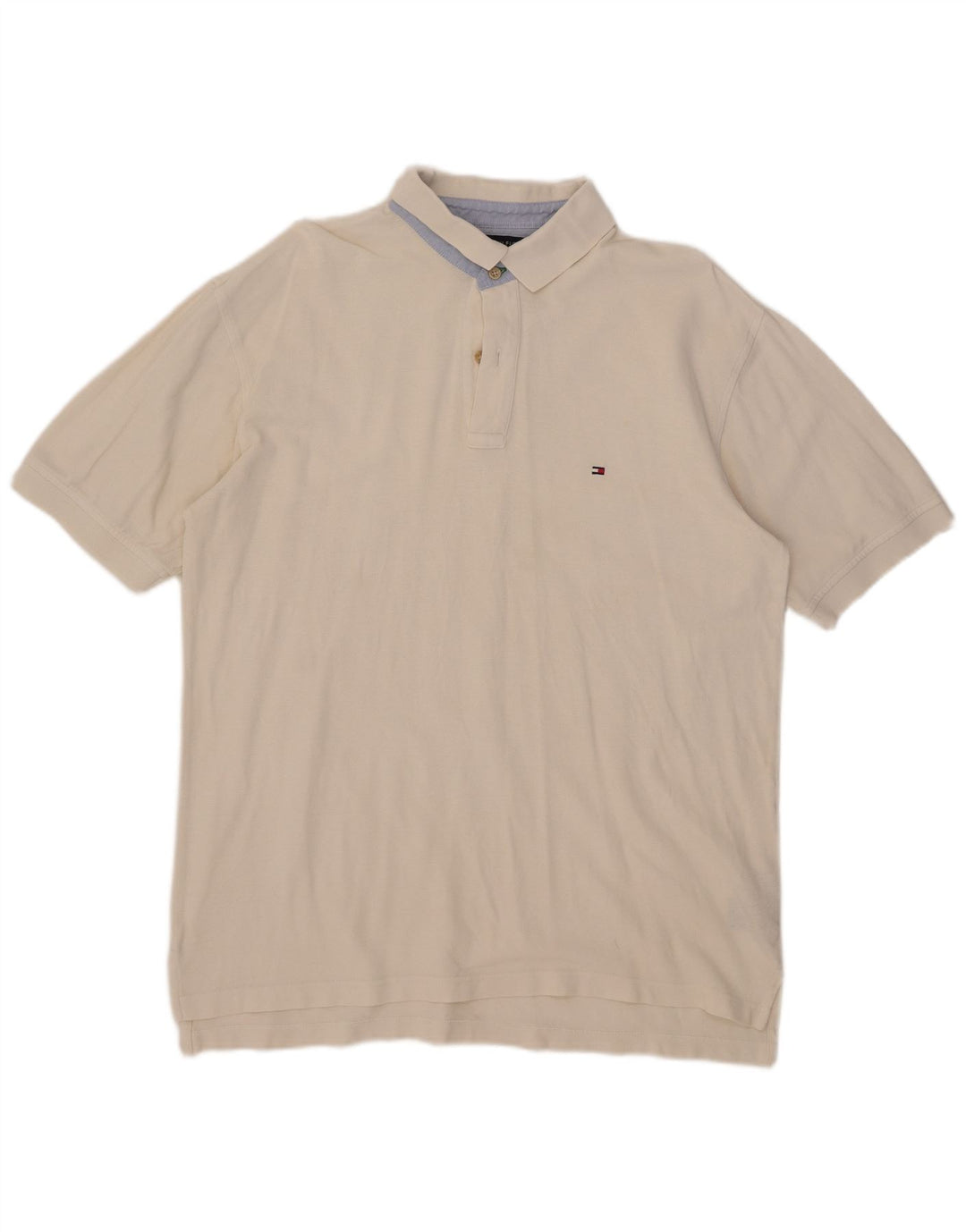 Tricou polo Tommy Hilfiger pentru bărbați, bumbac alb XL
