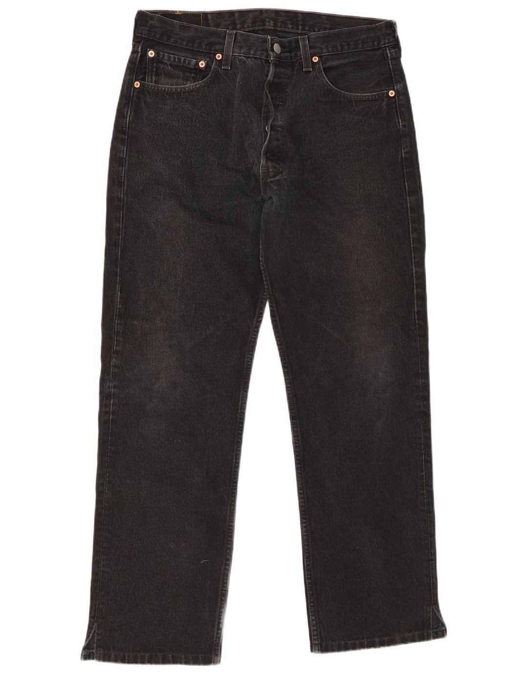 Blugi drepti pentru bărbați LEVI'S 501 W34 L30 bumbac negru