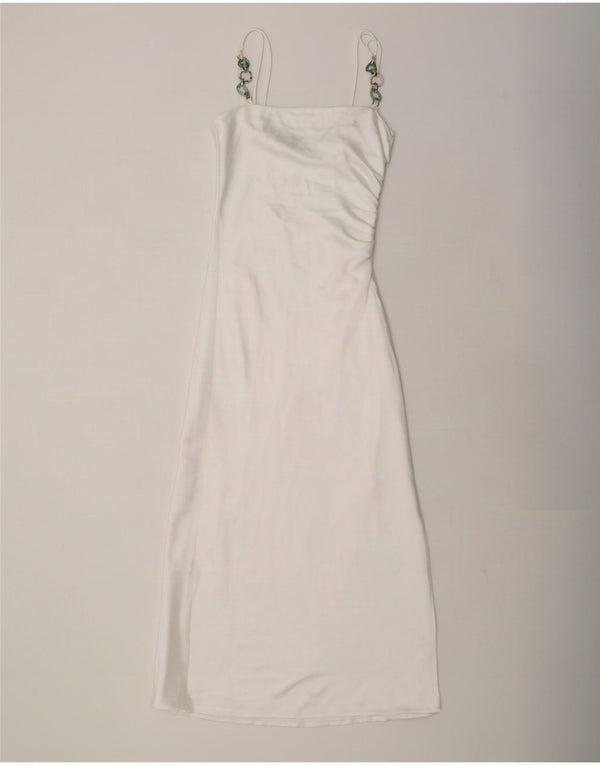 Zara Womens Sleeveless Maxi Dress UK 6 XS White