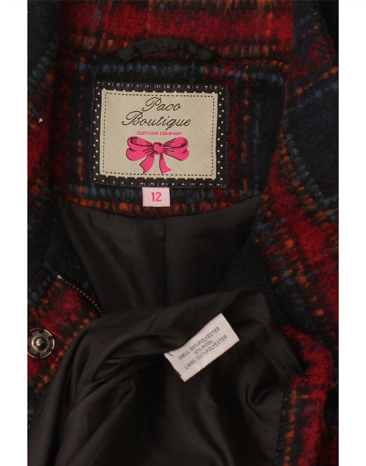 Pardesiu Paco Boutique pentru femei UK 12 Medium Bleumarin Check Poliester