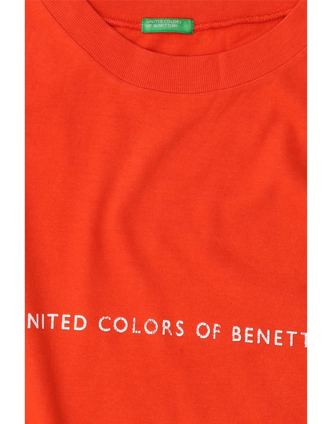 Tricou grafic Benetton pentru bărbați Top mare portocaliu