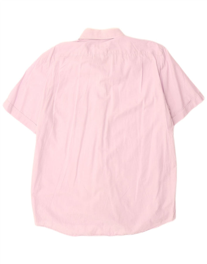 LACOSTE Mens Short Sleeve Shirt Size 43 XL Pink