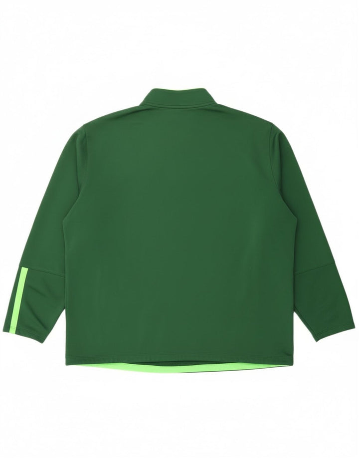Top de trening Nike pentru bărbați Therma-Fit, cu fermoar și gât, poliester verde 2XL