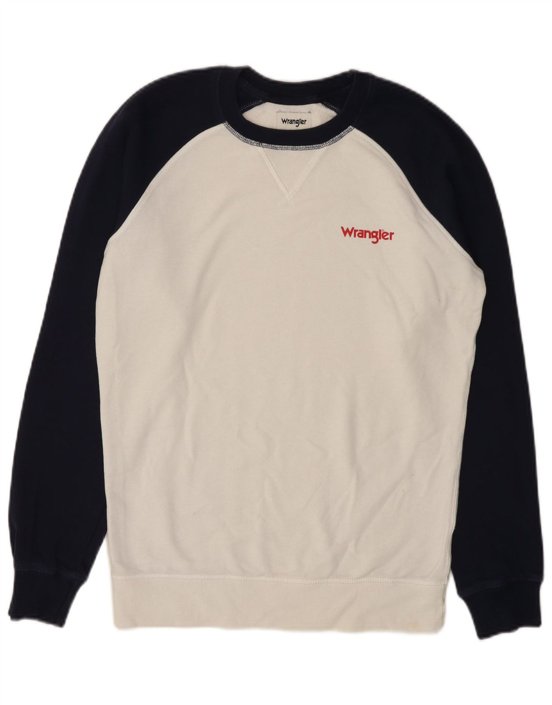 Hanorac pentru bărbați Wrangler Jumper mic, alb, bloc de culoare