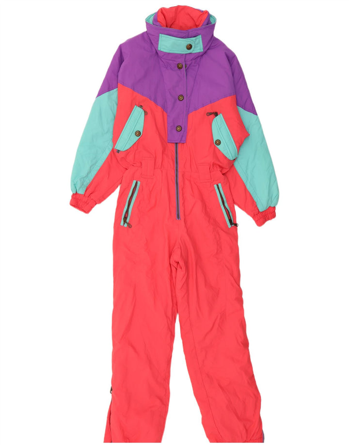 Salopetă de schi Vintage pentru femei IT 42 Medium Multicolor Colorblock