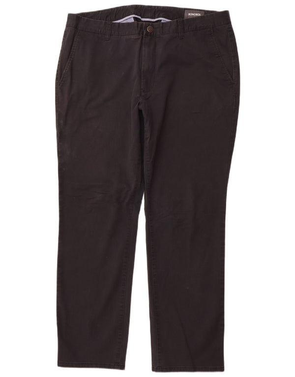 BONOBOS Pantaloni chino drepți pentru bărbați L38 L30 Bumbac bleumarin